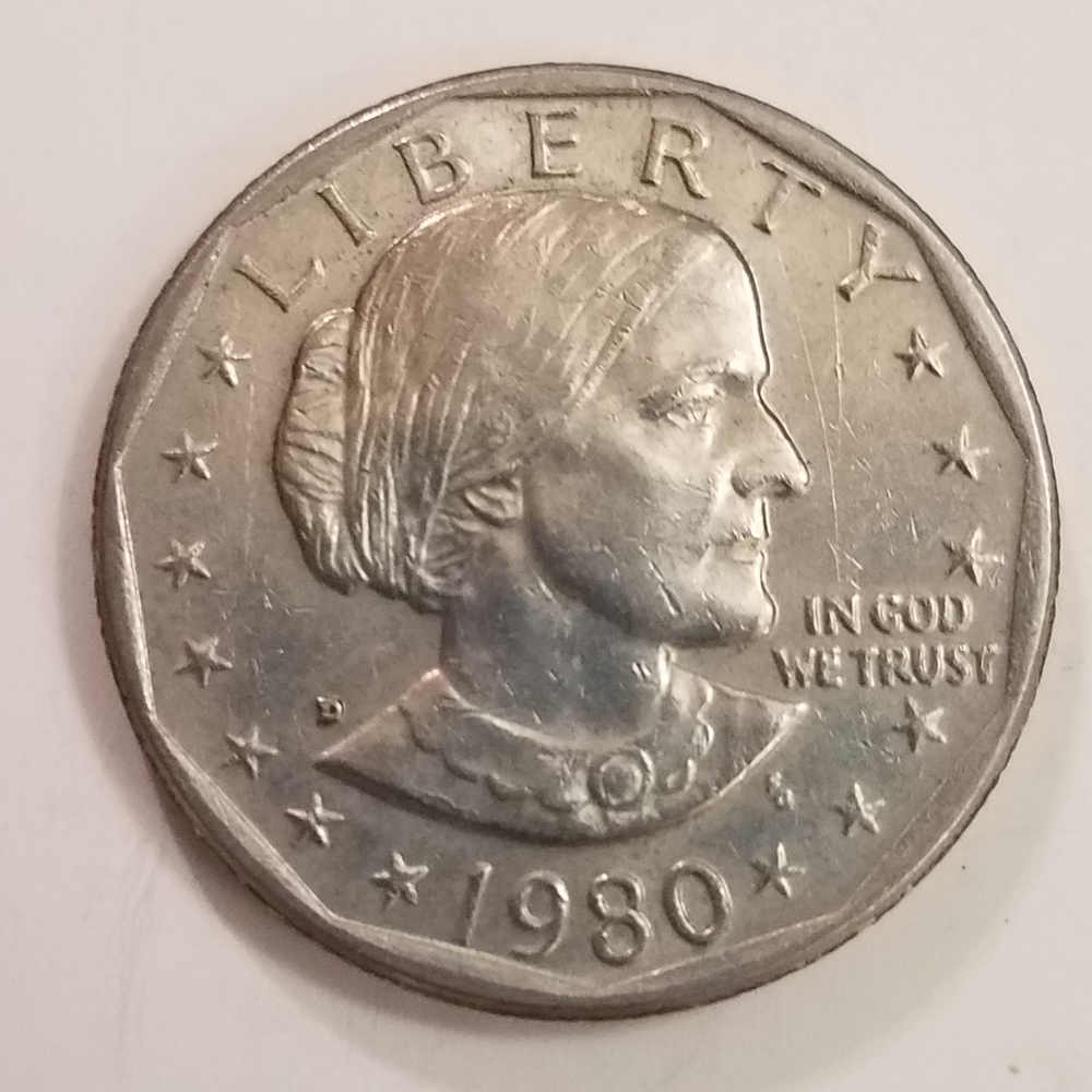 Susan B Anthony One Dollar Coins 2008 D - Picture 5 of 10